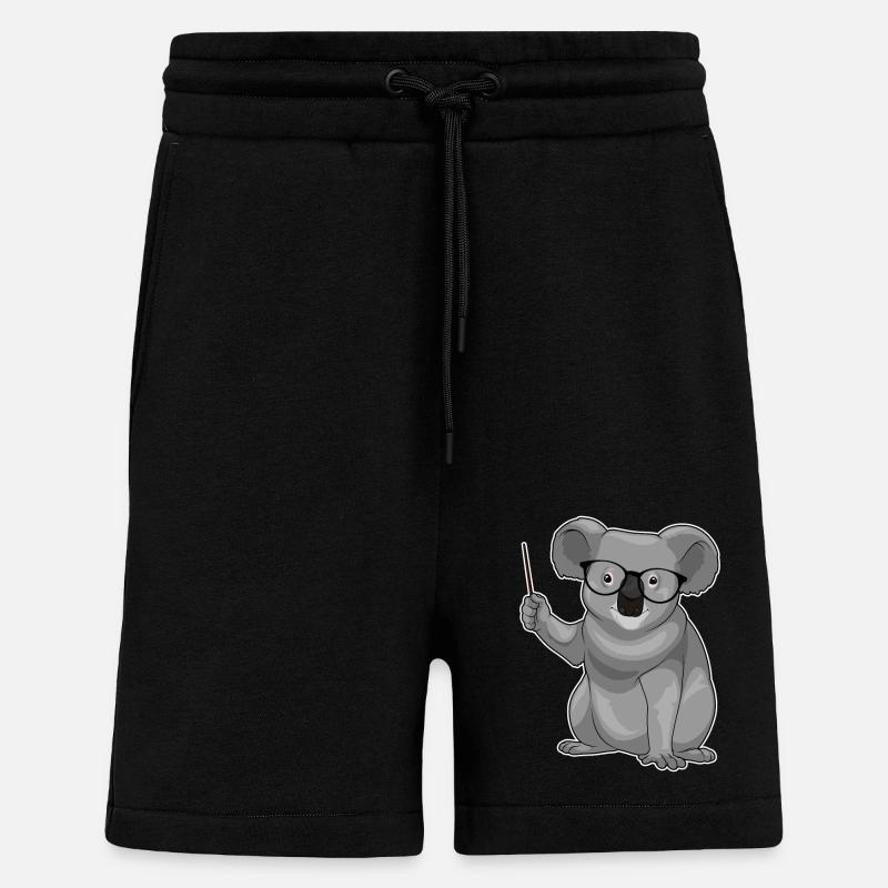 Koala Teacher Pointer - Short bio décontracté fabriqué en UE - SOLID BLACK