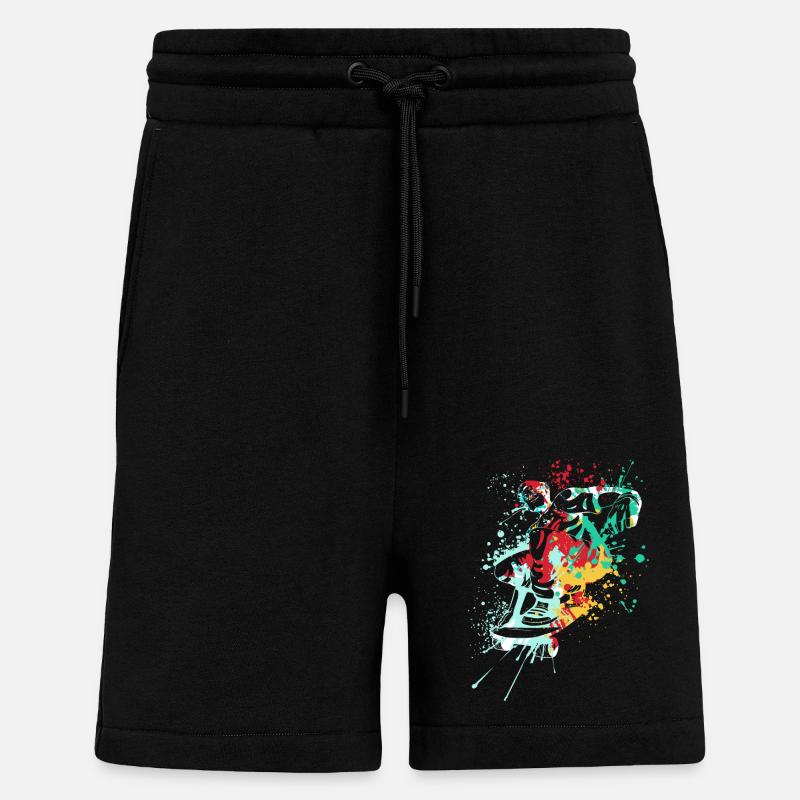 Splash skater Skateboard - Short bio décontracté fabriqué en UE - SOLID BLACK