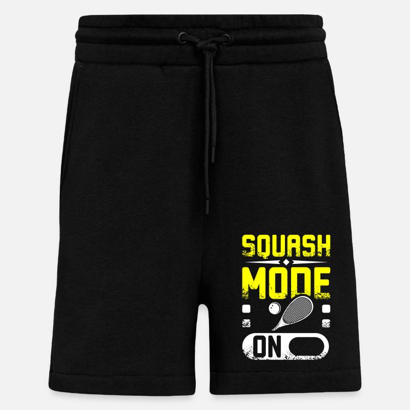 Mode Squash activé - Short bio décontracté fabriqué en UE - SOLID BLACK