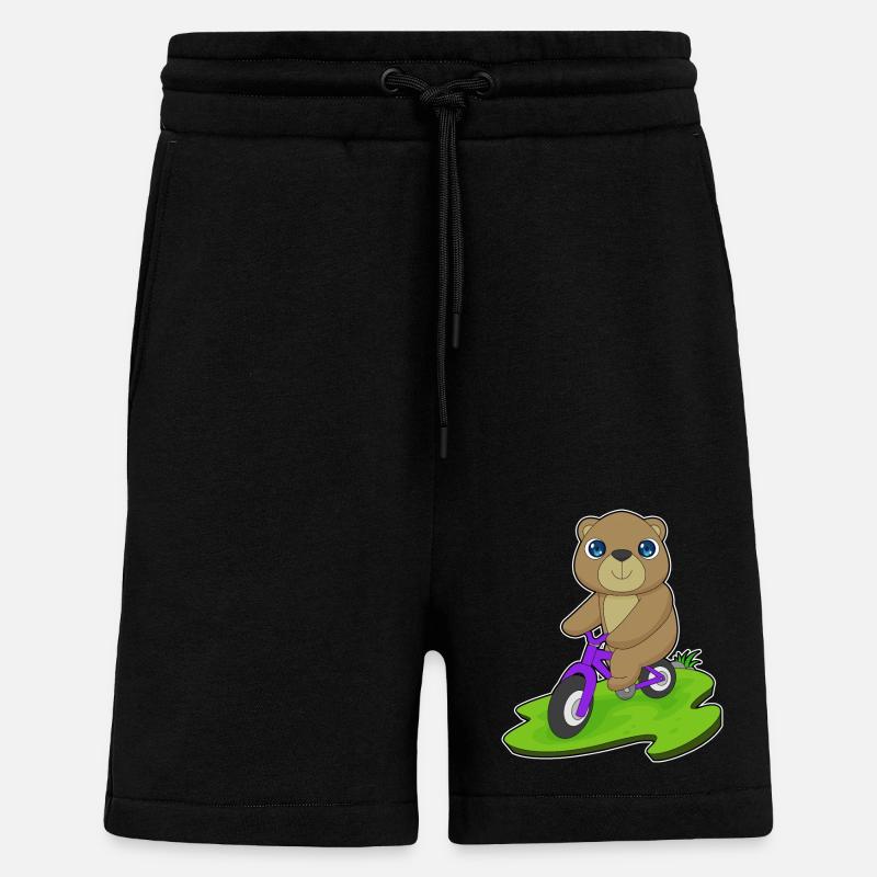Vélo d’ours - Short bio décontracté fabriqué en UE - SOLID BLACK
