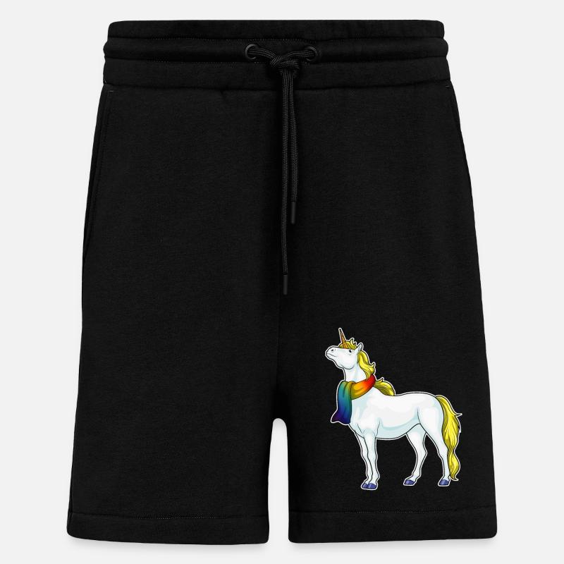 Einhorn Schal - Shorts - made by SPREAD - SOLID BLACK