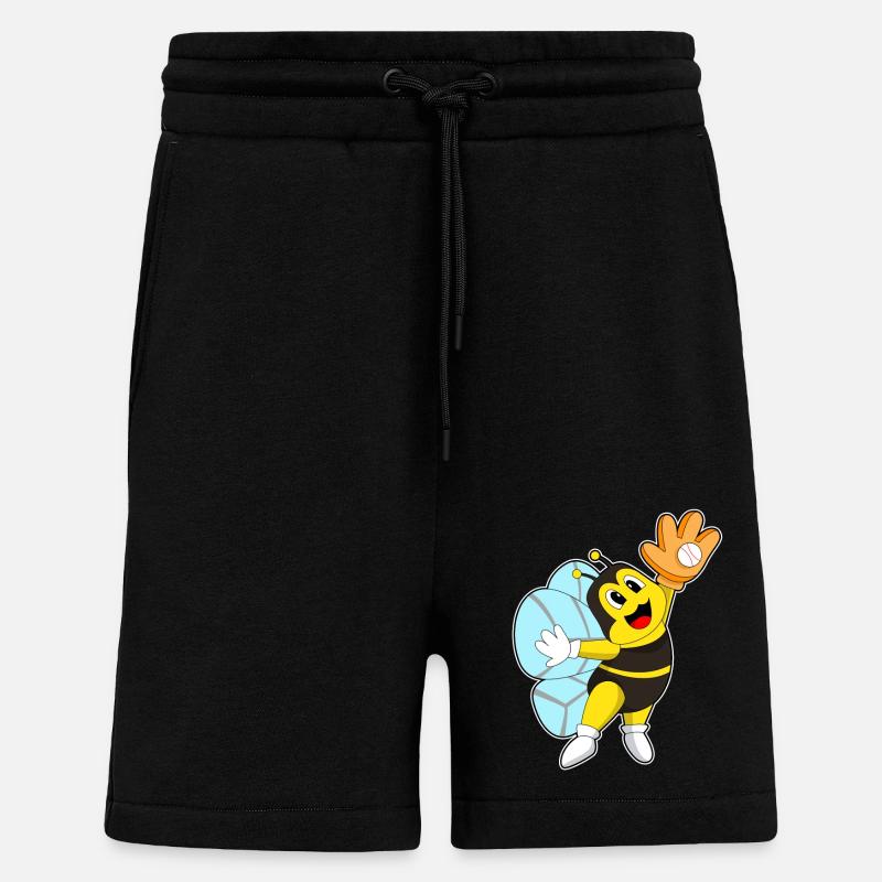 Bee Baseball Baseball Glove - Shorts - made by SPREAD - SOLID BLACK