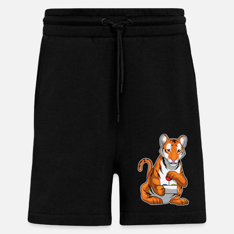 Tiger Gamer Controller - Shorts - made by SPREAD - SOLID BLACK