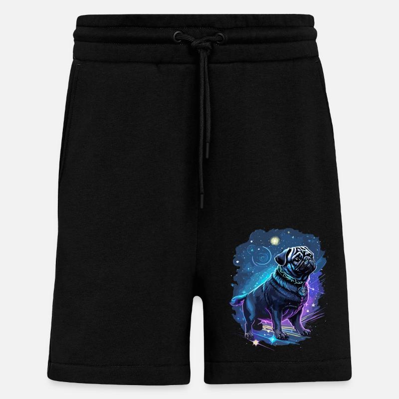 mythischer Mops Hund - Shorts - made by SPREAD - SOLID BLACK