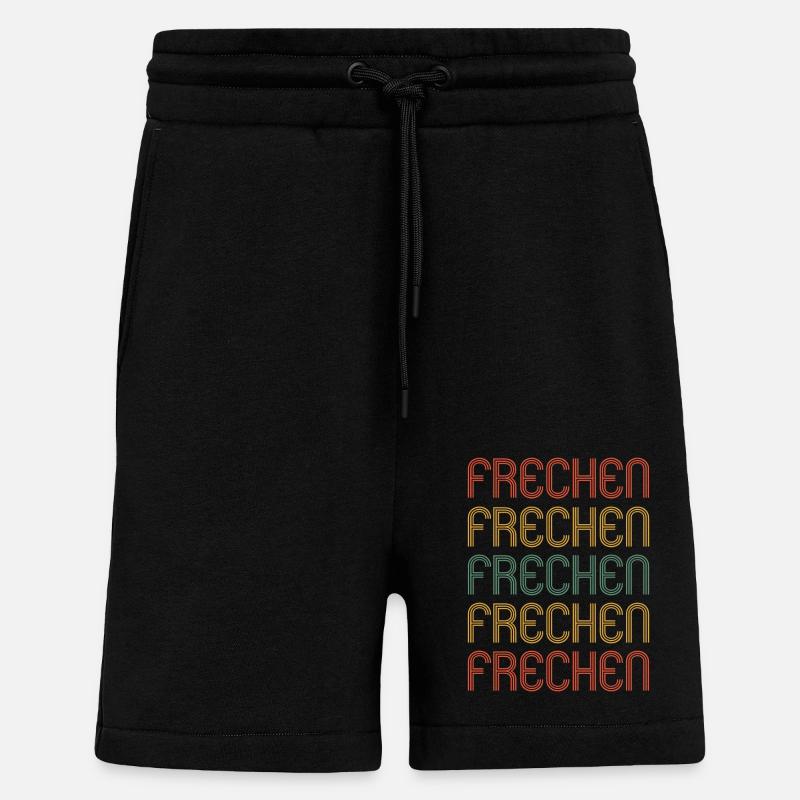 Frechenerin Frechener Frechen - Short bio décontracté fabriqué en UE - SOLID BLACK