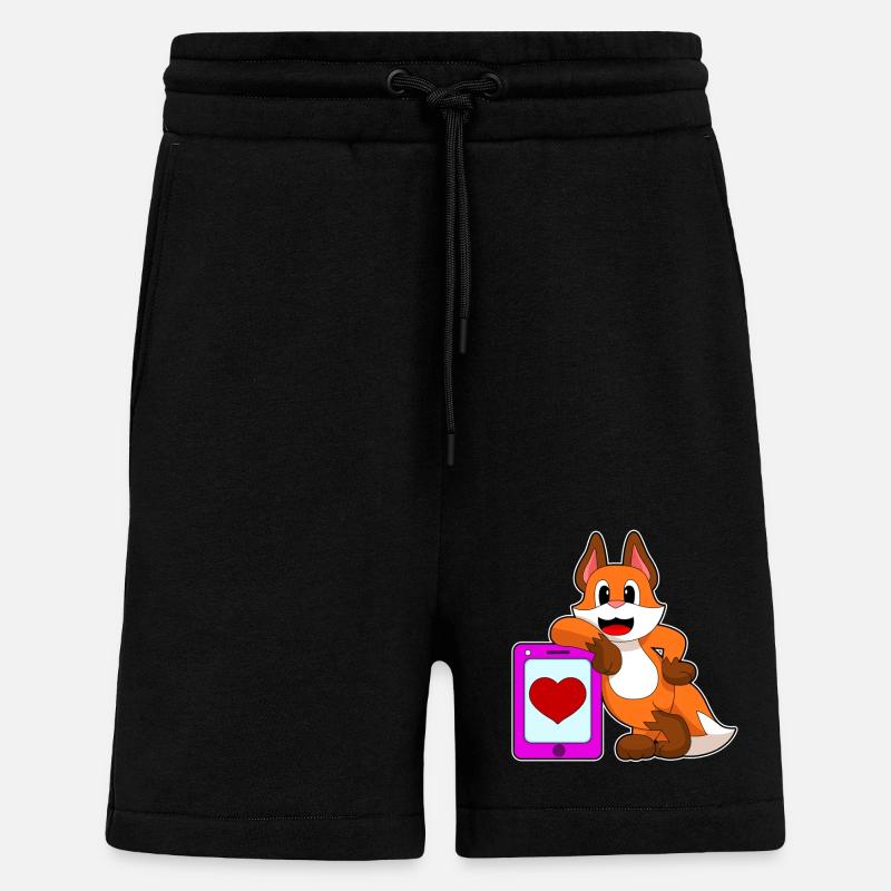 Fox Heart - Shorts - made by SPREAD - SOLID BLACK