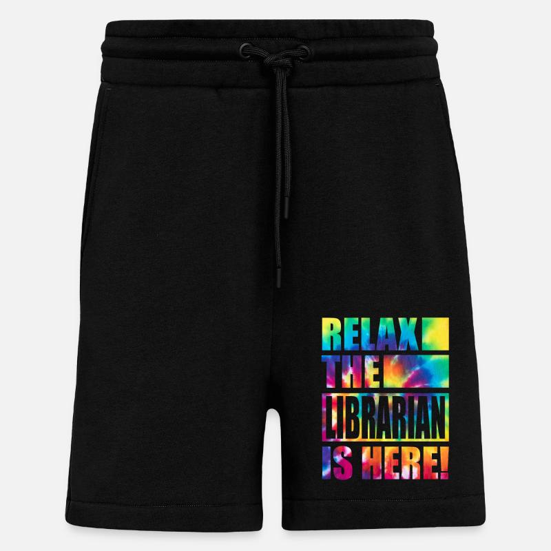 Librarian Lustiger Spruch - Shorts - made by SPREAD - SOLID BLACK
