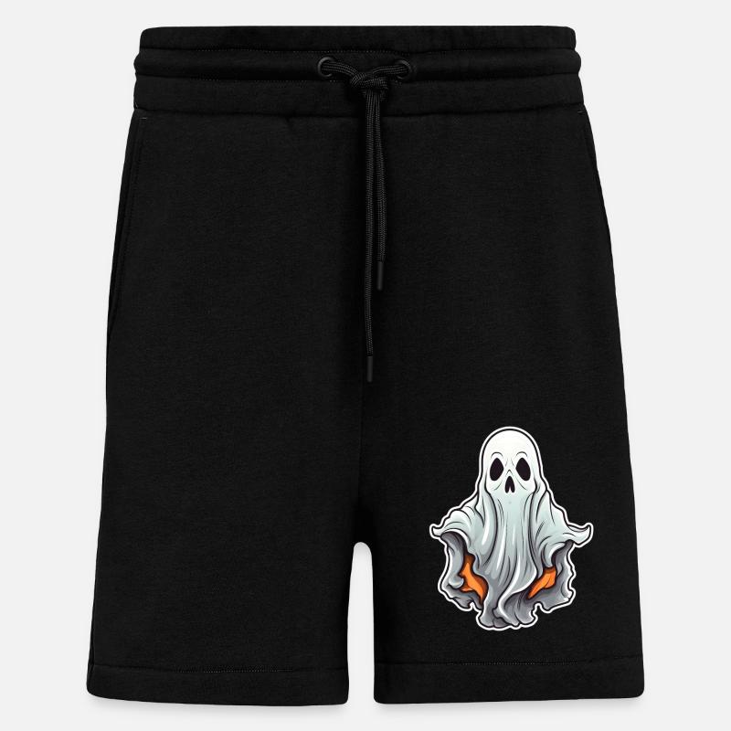 Ghost Halloween Comic - Shorts - made by SPREAD - SOLID BLACK