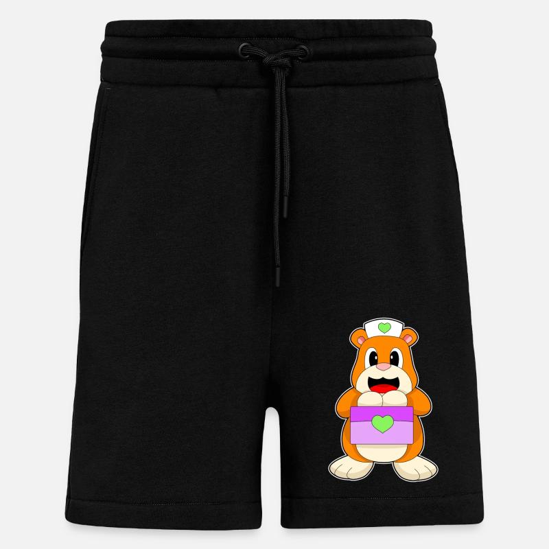 Hamster Nurse Box - Shorts - made by SPREAD - SOLID BLACK