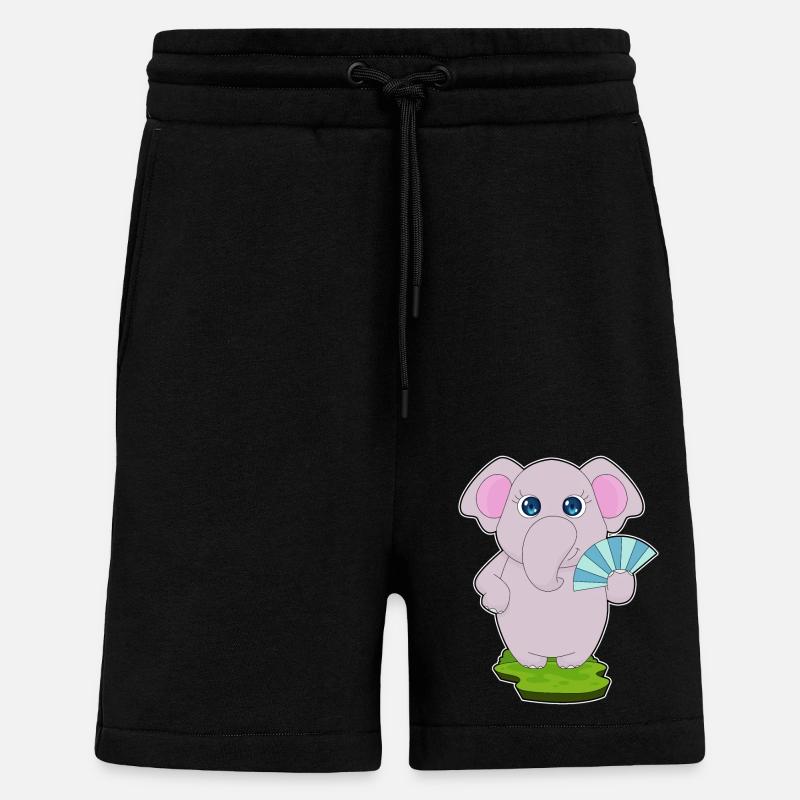 Elefant Handventilator - Shorts - made by SPREAD - SOLID BLACK