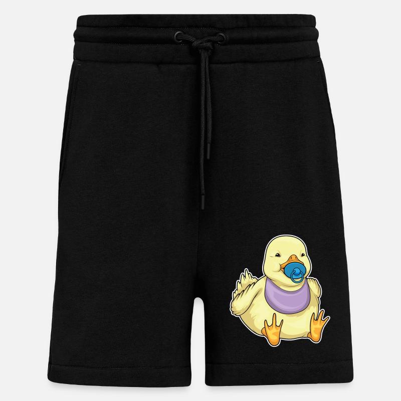 Duck pacifier bib - Shorts - made by SPREAD - SOLID BLACK