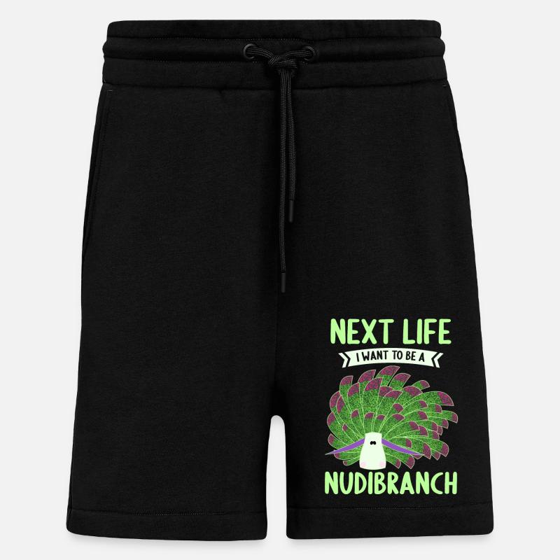 Nudibranches nudibranches - Short bio décontracté fabriqué en UE - SOLID BLACK