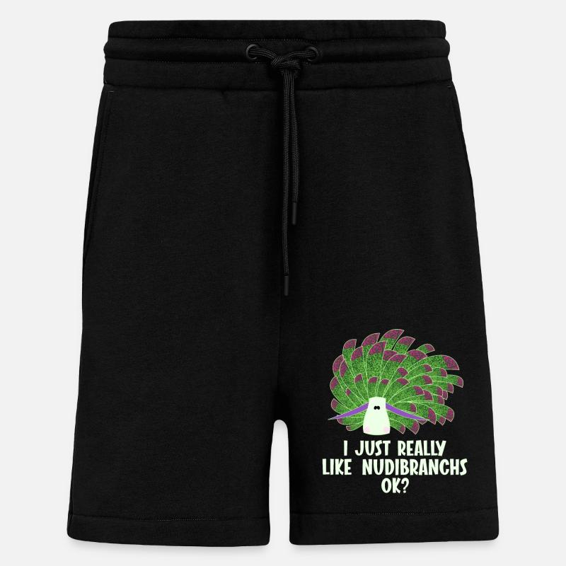 Nudibranches nudibranches - Short bio décontracté fabriqué en UE - SOLID BLACK