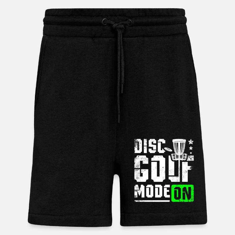 Disques golf mode sur - Short bio décontracté fabriqué en UE - SOLID BLACK