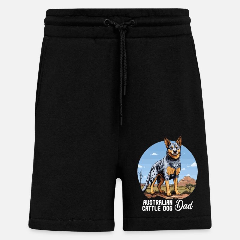 Hund Bouvier australien - Short bio décontracté fabriqué en UE - SOLID BLACK