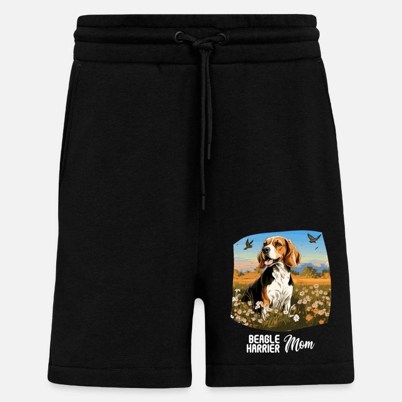 Dog Beagle Harrier - Shorts - made by SPREAD - SOLID BLACK