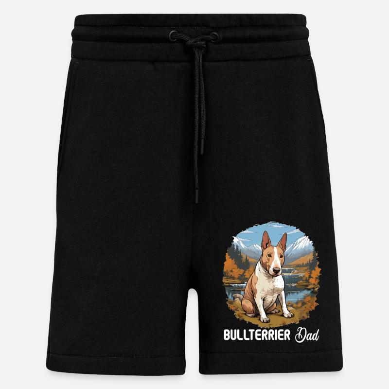 Chien Bull Terrier - Short bio décontracté fabriqué en UE - SOLID BLACK