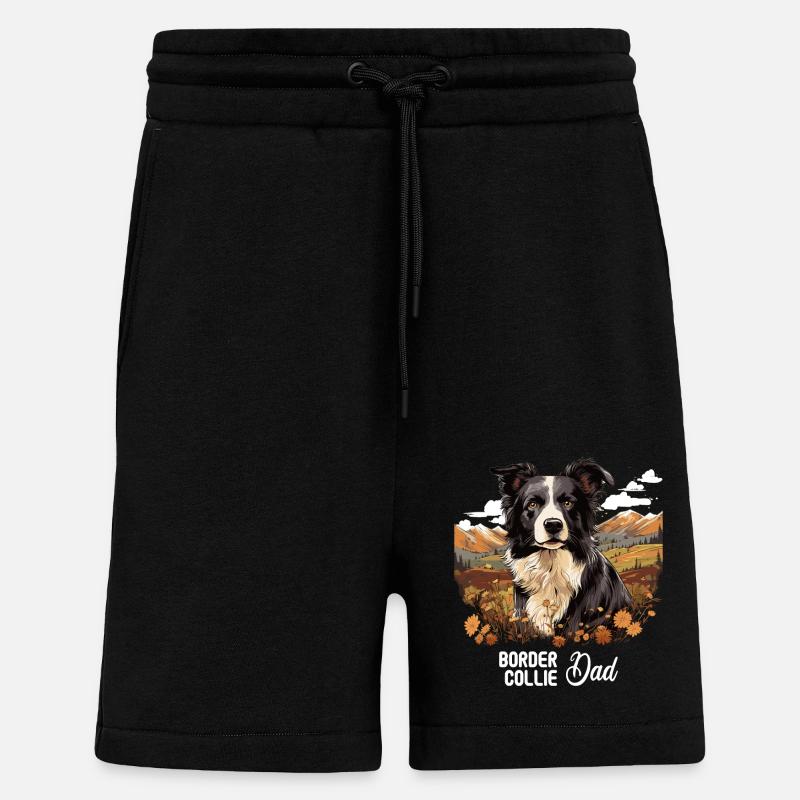 Hund Border Collie - Shorts - made by SPREAD - SOLID BLACK