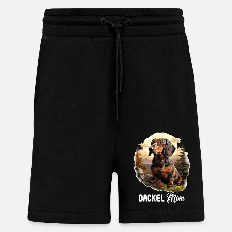 Hund Dackel - Shorts - made by SPREAD - SOLID BLACK