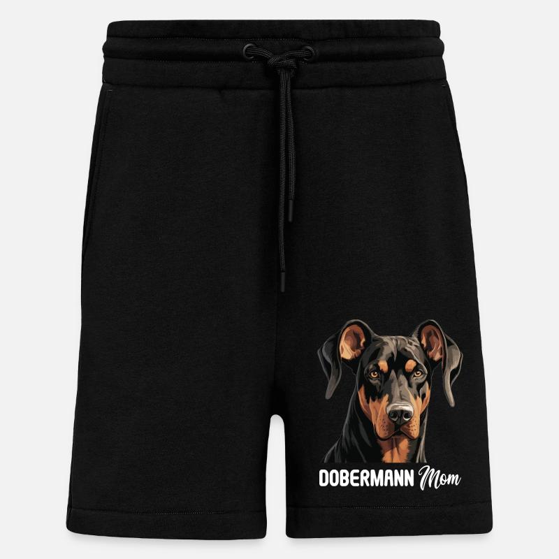 Hund Dobermann - Shorts - made by SPREAD - SOLID BLACK