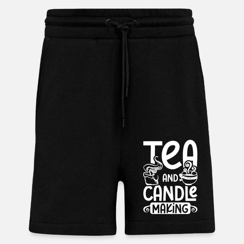 Tea and candle making - Shorts - made by SPREAD - SOLID BLACK