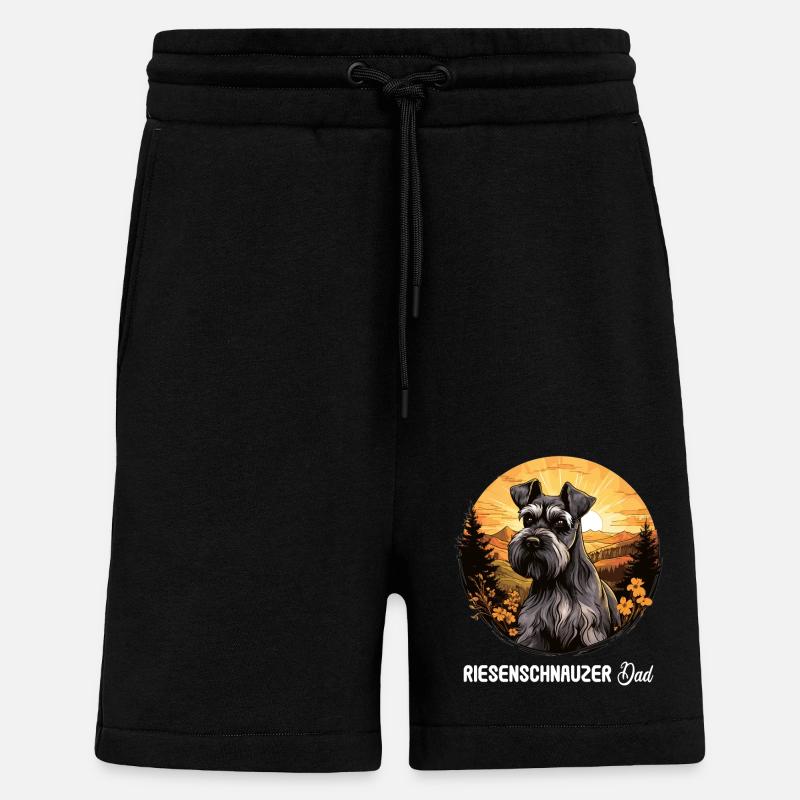 Schnauzer géant - Short bio décontracté fabriqué en UE - SOLID BLACK