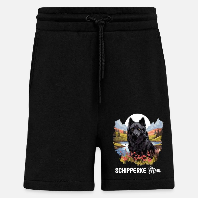 Schipperke - Short bio décontracté fabriqué en UE - SOLID BLACK