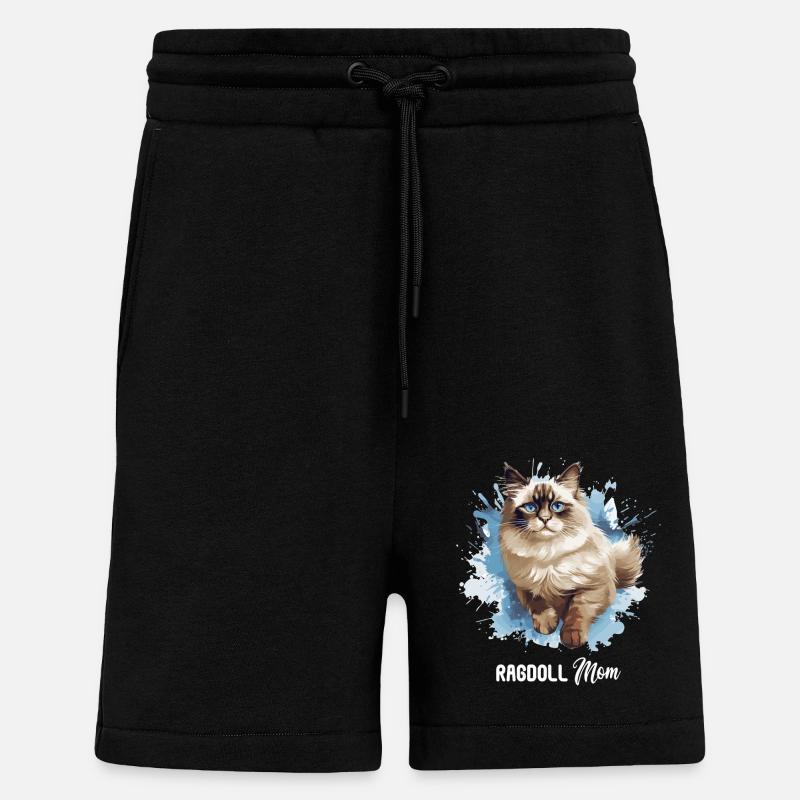 Poupée de chiffon - Short bio décontracté fabriqué en UE - SOLID BLACK