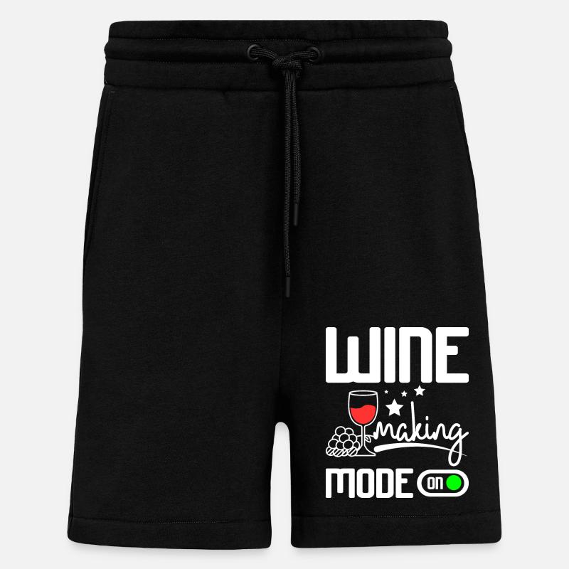 Wine making mode on - Shorts - made by SPREAD - SOLID BLACK