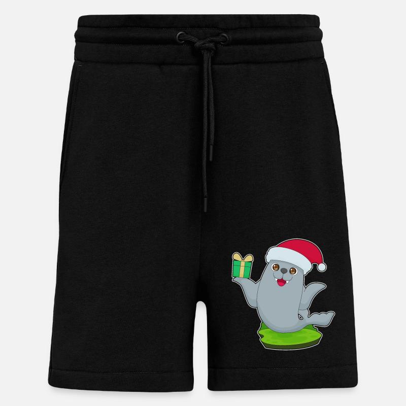 Seal Christmas Package - Shorts - made by SPREAD - SOLID BLACK