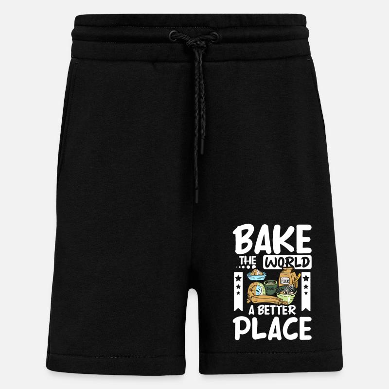 Cuire le monde meilleur - Short bio décontracté fabriqué en UE - SOLID BLACK