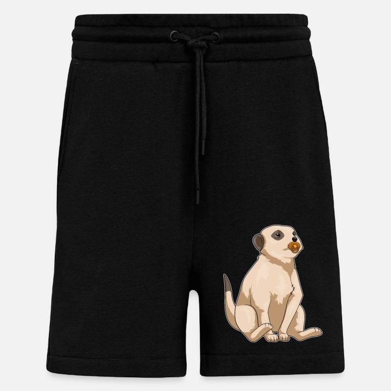 Erdmännchen Baby Schnuller - Shorts - made by SPREAD - SOLID BLACK
