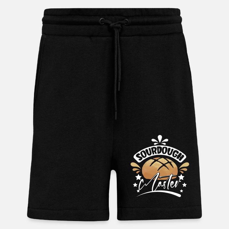 Baking bread sourdough master - Shorts - made by SPREAD - SOLID BLACK