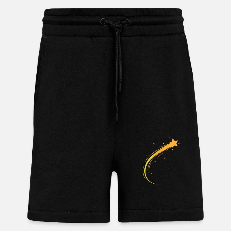 Étoile Filante, Espace, Astéroïde - Short bio décontracté fabriqué en UE - SOLID BLACK
