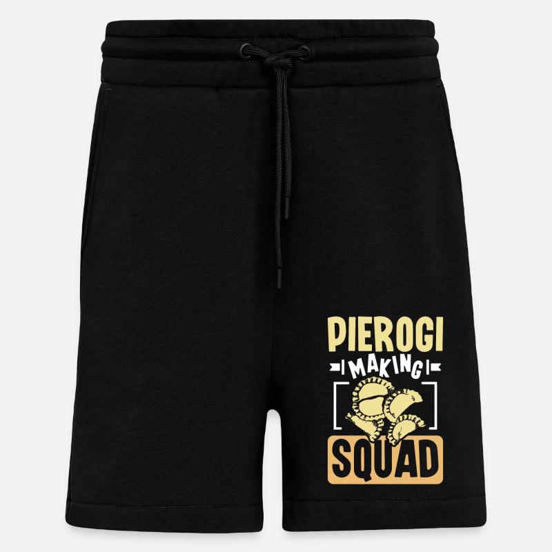 Pierogi making squad - Shorts - made by SPREAD - SOLID BLACK