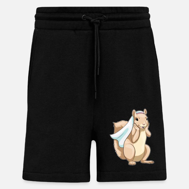 Écureuil mariée voile mariage - Short bio décontracté fabriqué en UE - SOLID BLACK