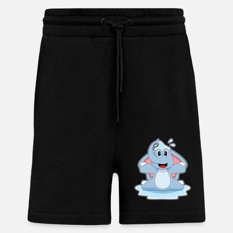 Elefant Planschen Wasser - Shorts - made by SPREAD - SOLID BLACK