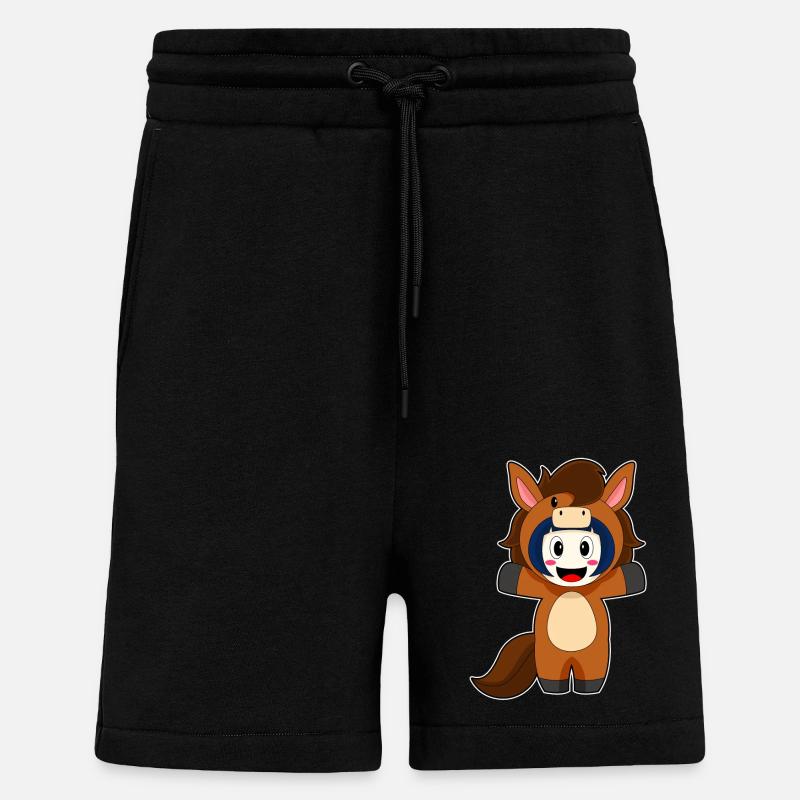 Pferd Mädchen Kostüm - Shorts - made by SPREAD - SOLID BLACK