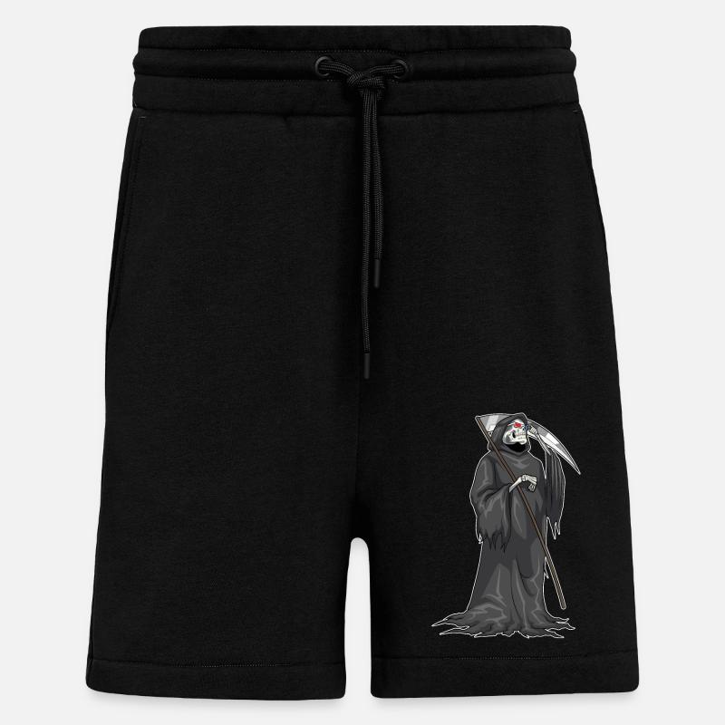 Grim Reaper Lunettes d’Halloween - Short bio décontracté fabriqué en UE - SOLID BLACK