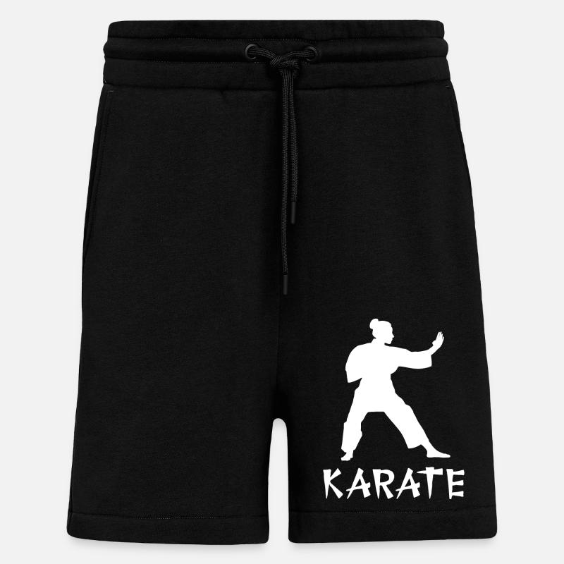 Karaté - Short bio décontracté fabriqué en UE - SOLID BLACK