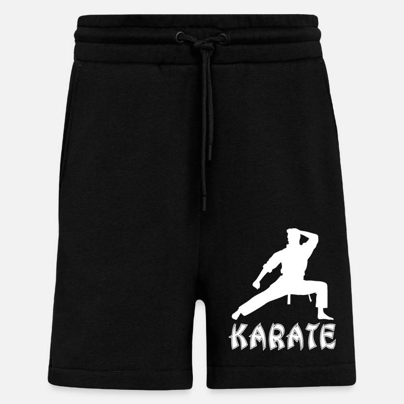 Karaté - Short bio décontracté fabriqué en UE - SOLID BLACK