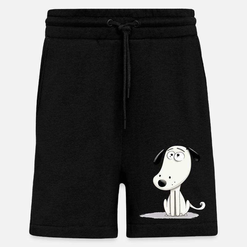 Okô le chien sceptique - Short bio décontracté fabriqué en UE - SOLID BLACK