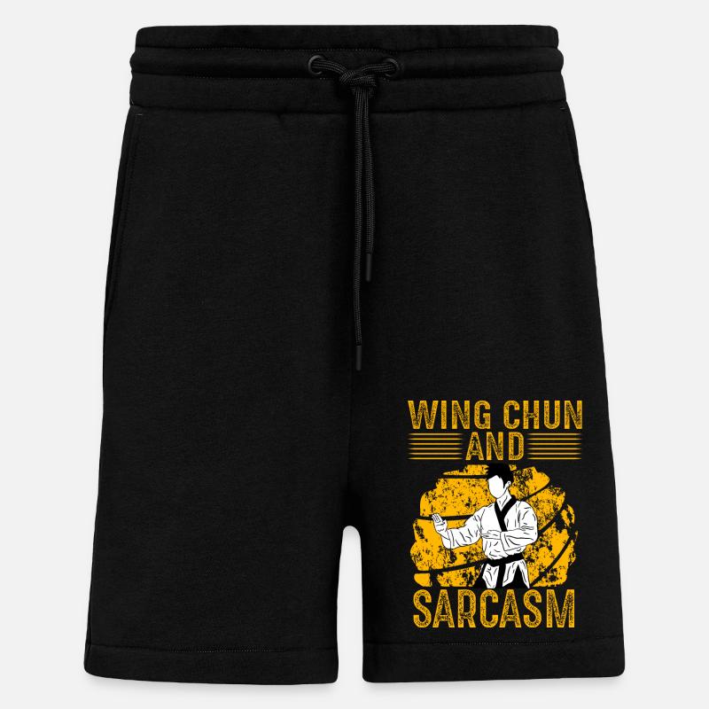 Wing Chun und Sarkasmus - Shorts - made by SPREAD - SOLID BLACK