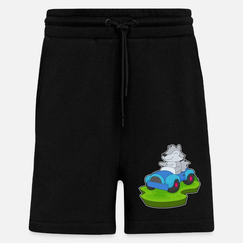 Wolf Car - Shorts - made by SPREAD - SOLID BLACK