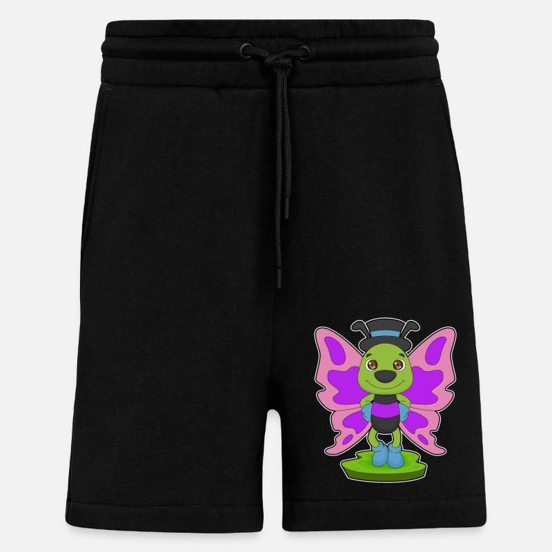 Chapeau papillon - Short bio décontracté fabriqué en UE - SOLID BLACK