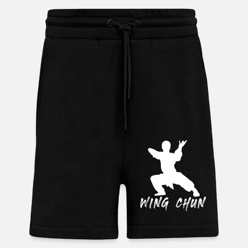 Wing Chun - Short bio décontracté fabriqué en UE - SOLID BLACK