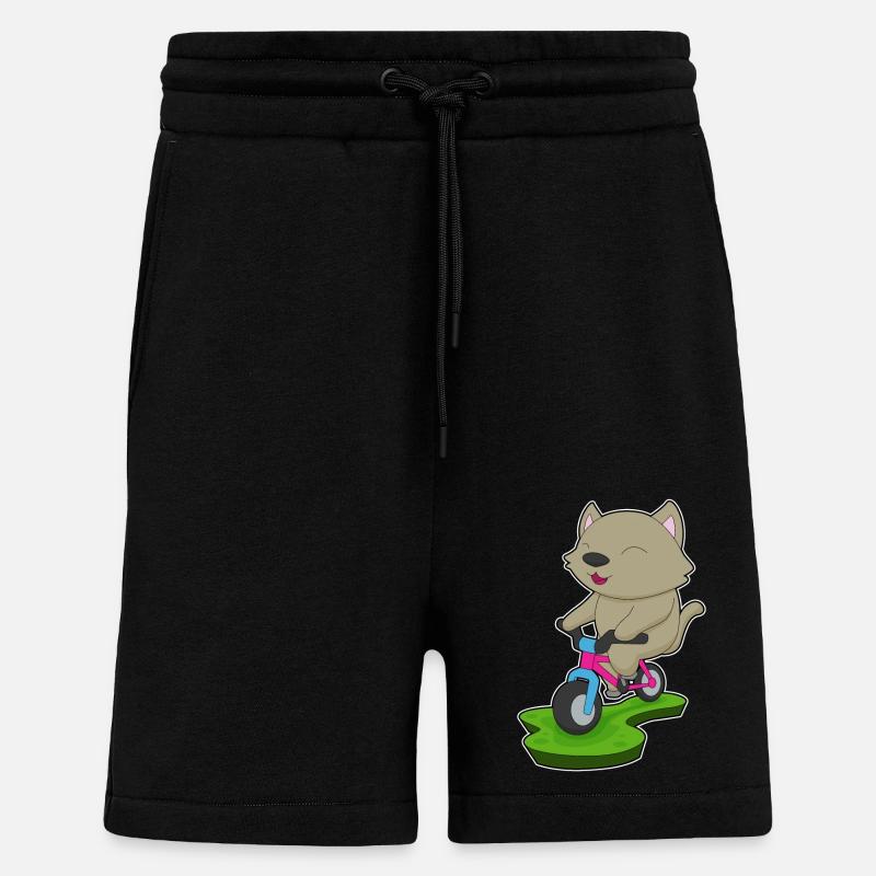 Vélo de chat - Short bio décontracté fabriqué en UE - SOLID BLACK