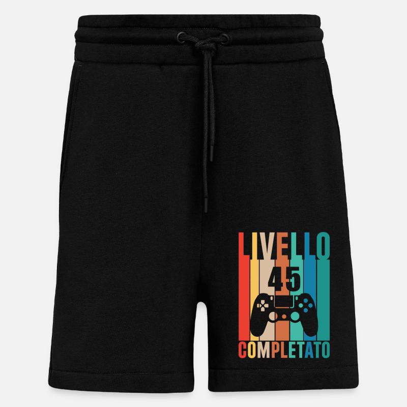 Niveau 45 - Short bio décontracté fabriqué en UE - SOLID BLACK