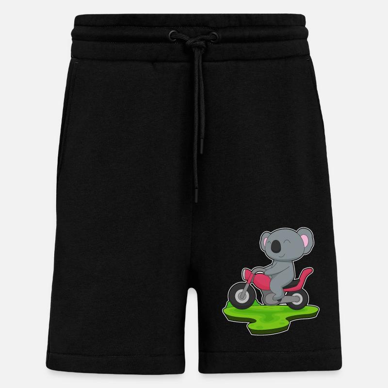 Moto Koala - Short bio décontracté fabriqué en UE - SOLID BLACK