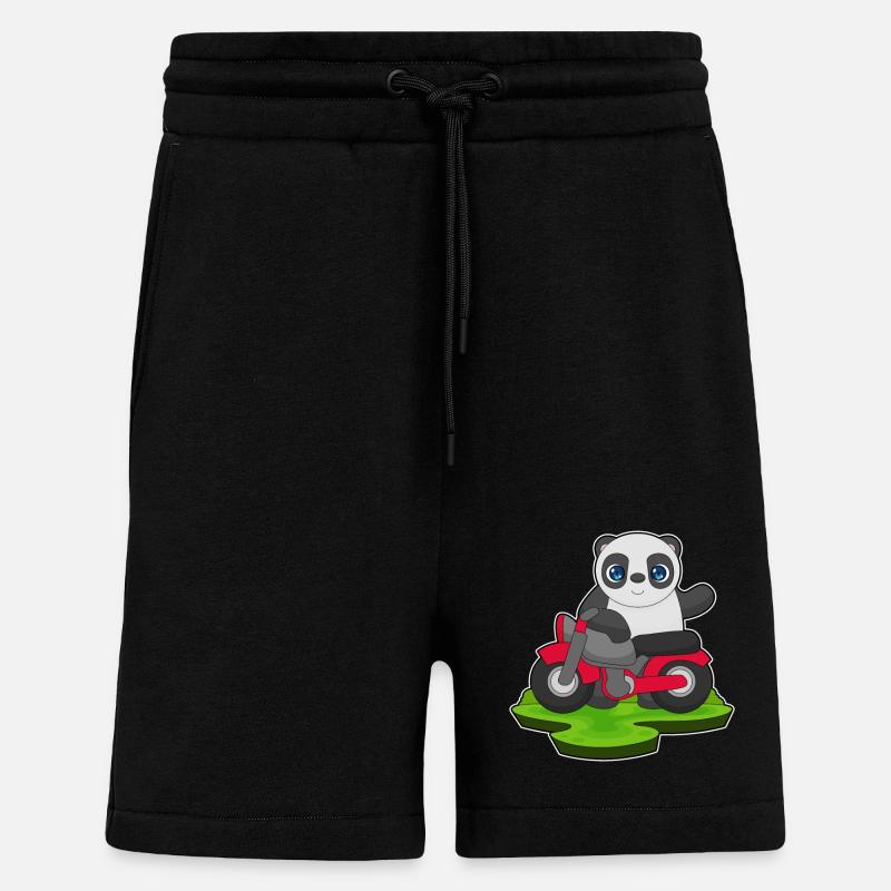 Panda Motorrad - Shorts - made by SPREAD - SOLID BLACK